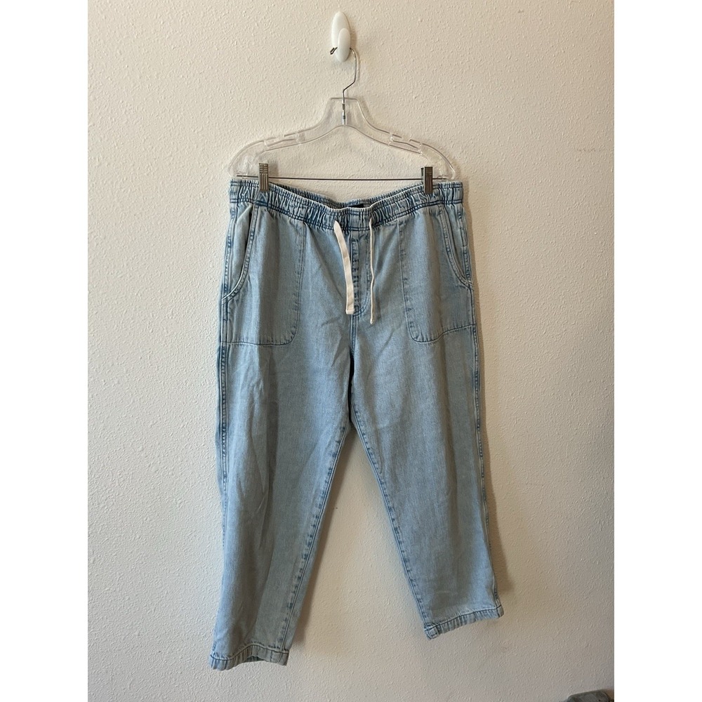 Gap Denim Women's Crop Drawstring Pant Easy Jean Size Xl